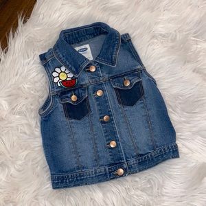 Girl denim vest